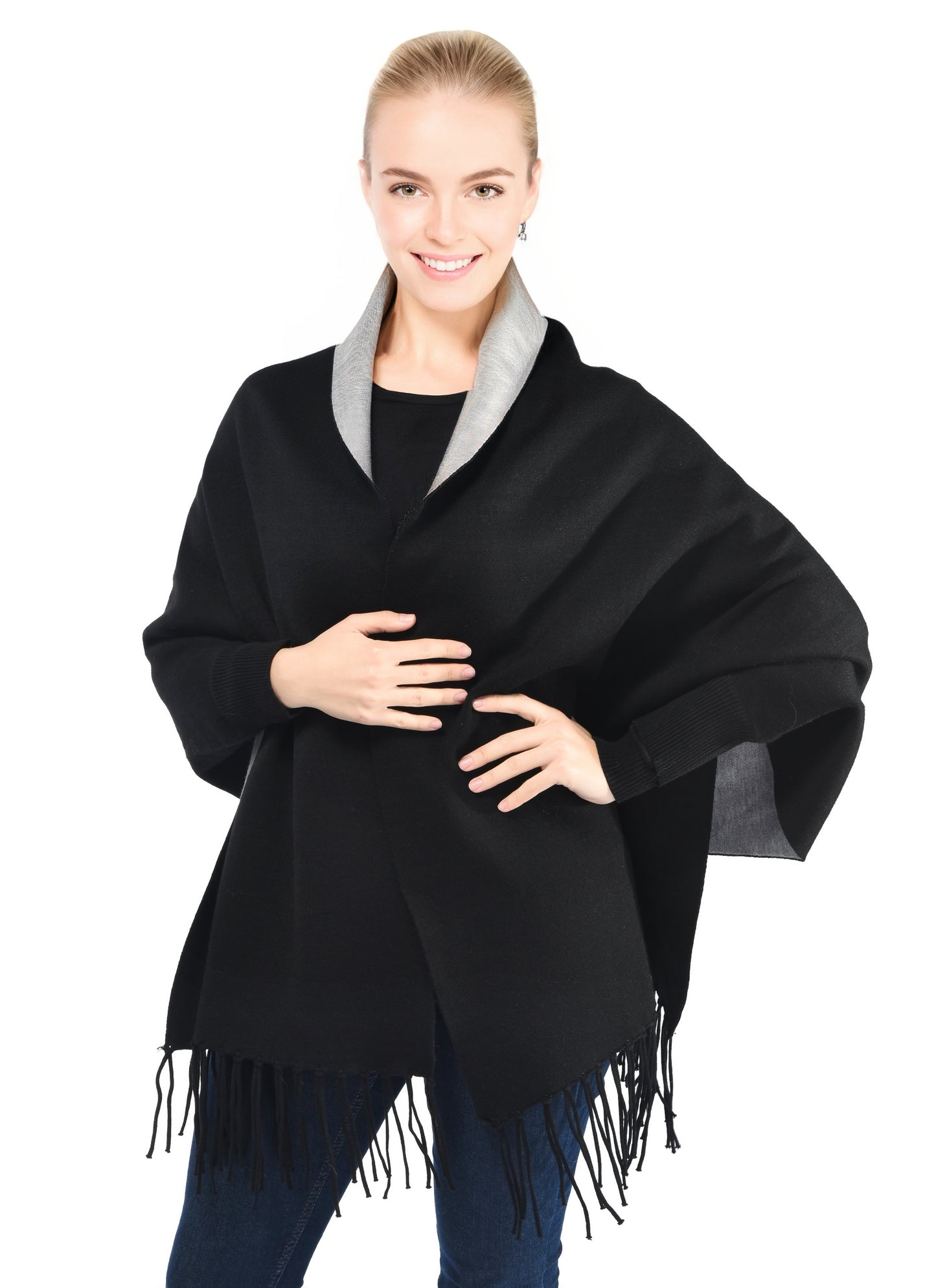 Shawl Style 11 Black Gray