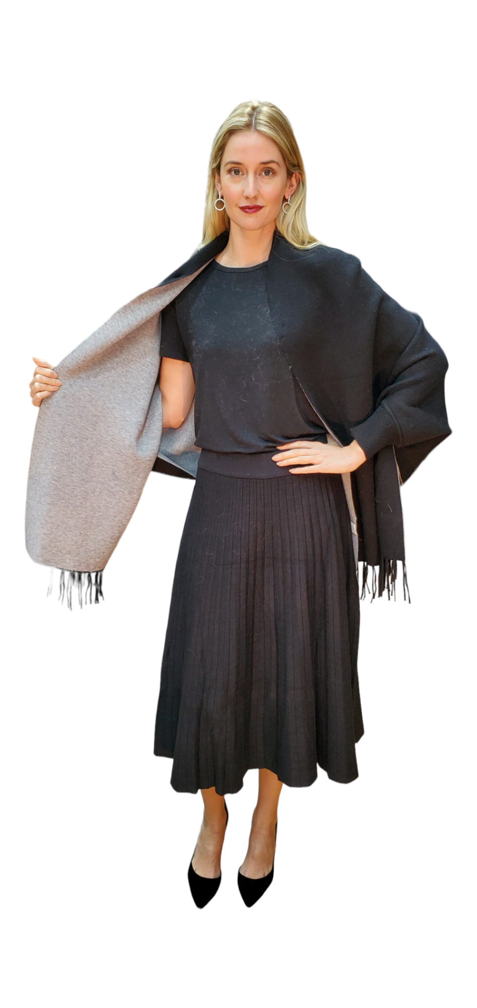 Shawl Style 11 Black Gray