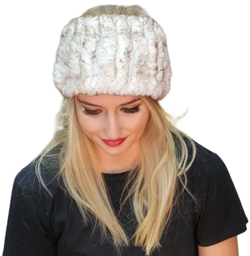 Headband Style 138R White Brown Top