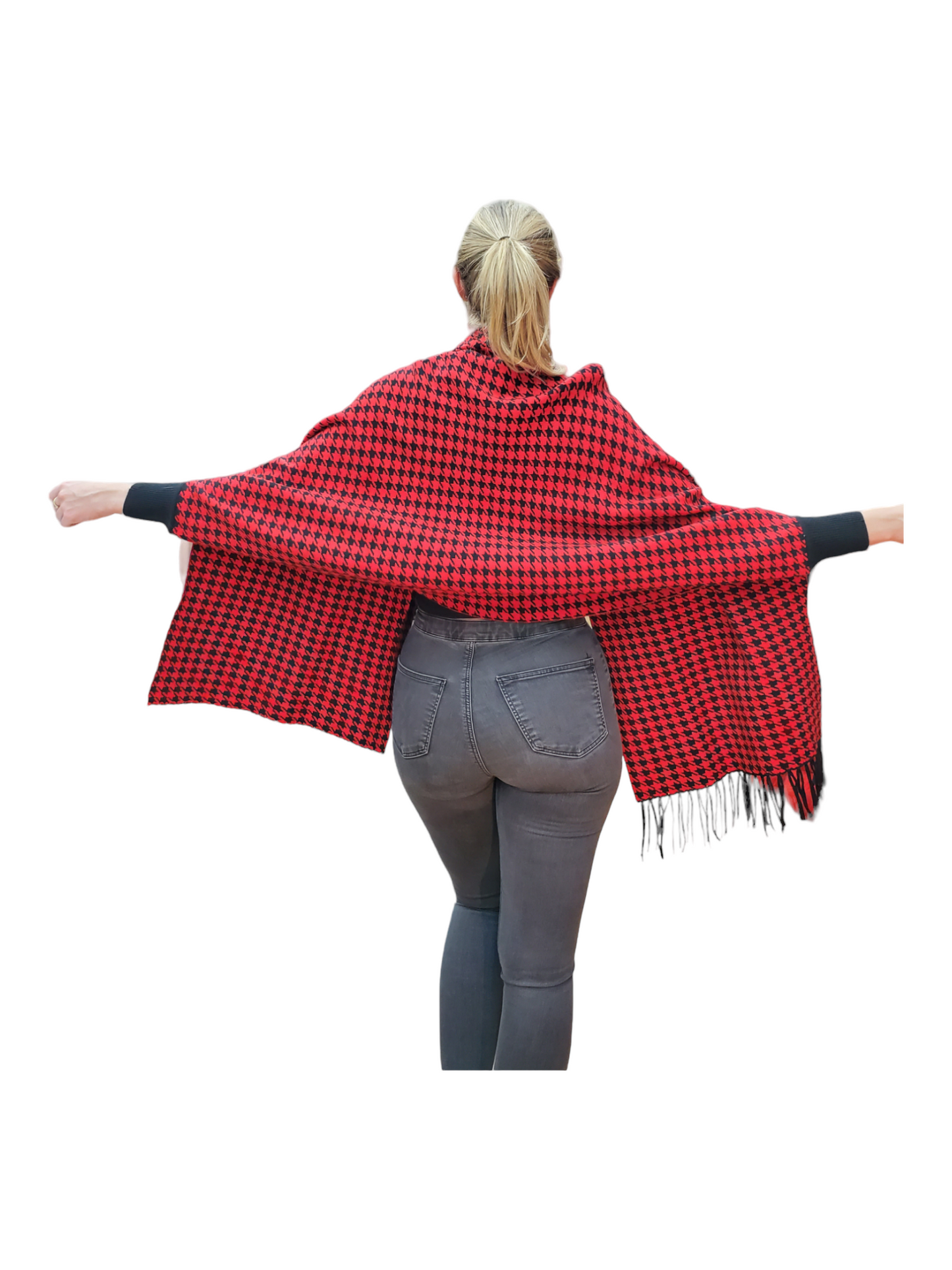 Shawl Style 193 Red Black