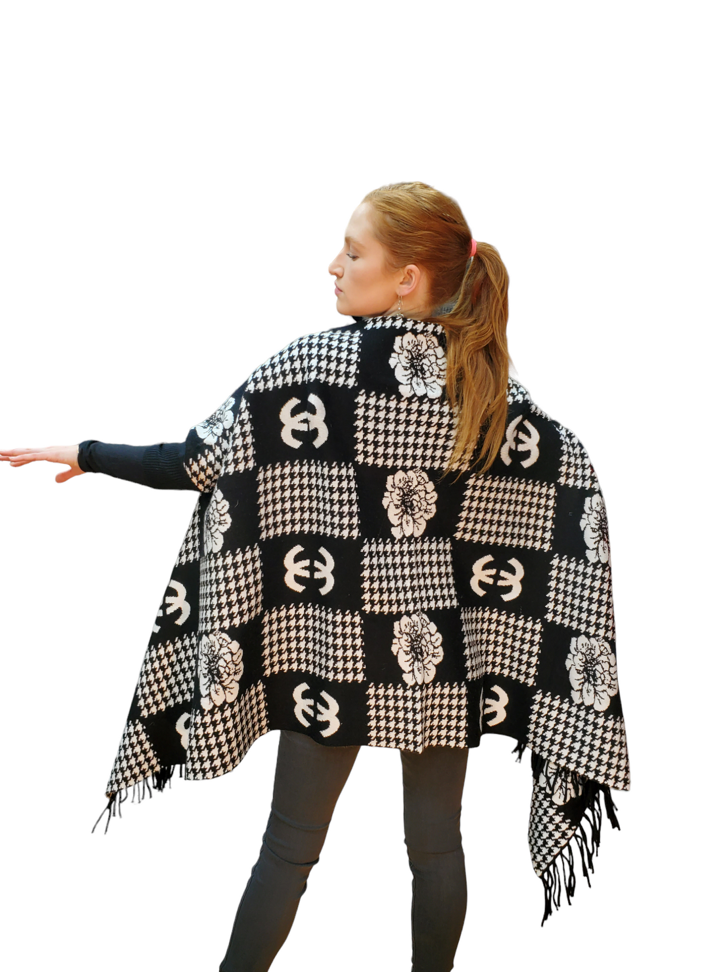 Shawl Style 2023-002 Black White