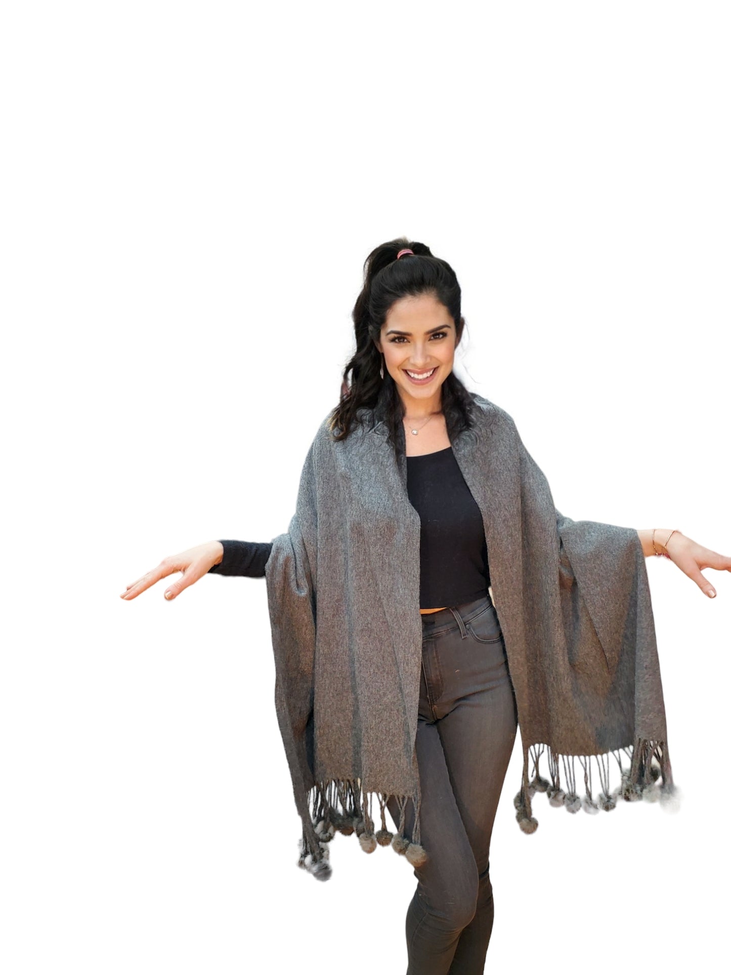Shawl Style 338M Dark Gray