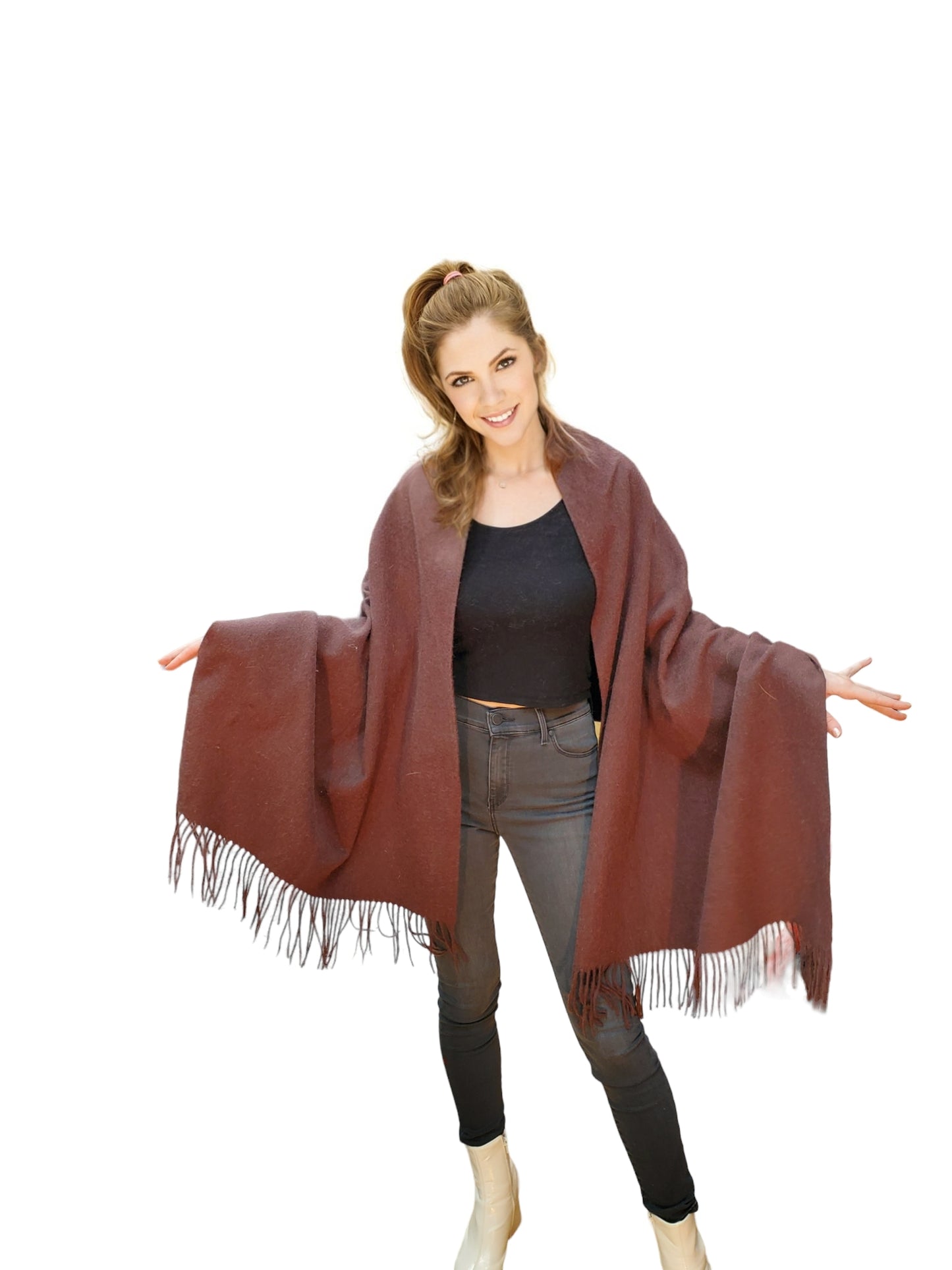 Shawl Style 338P Brown
