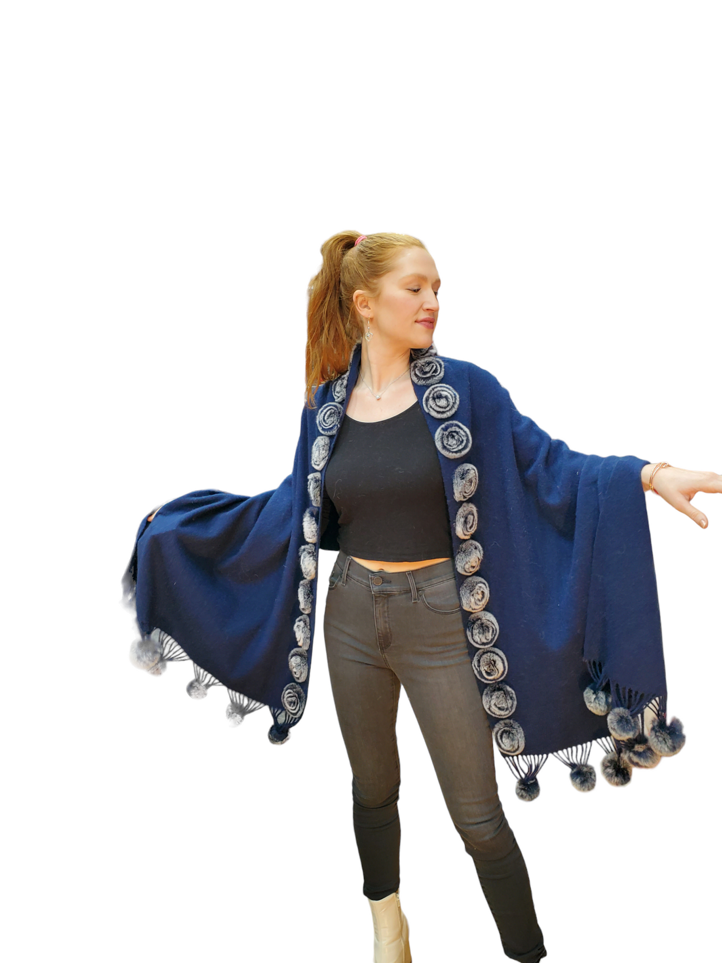 Shawl Style 4031 Navy Blue