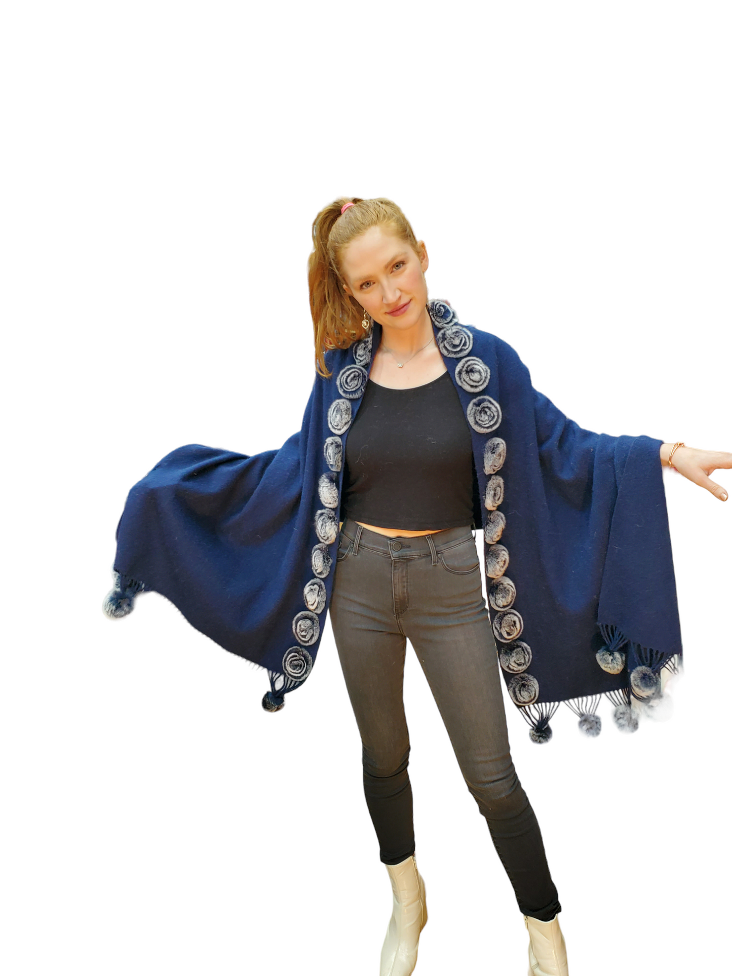 Shawl Style 4031 Navy Blue
