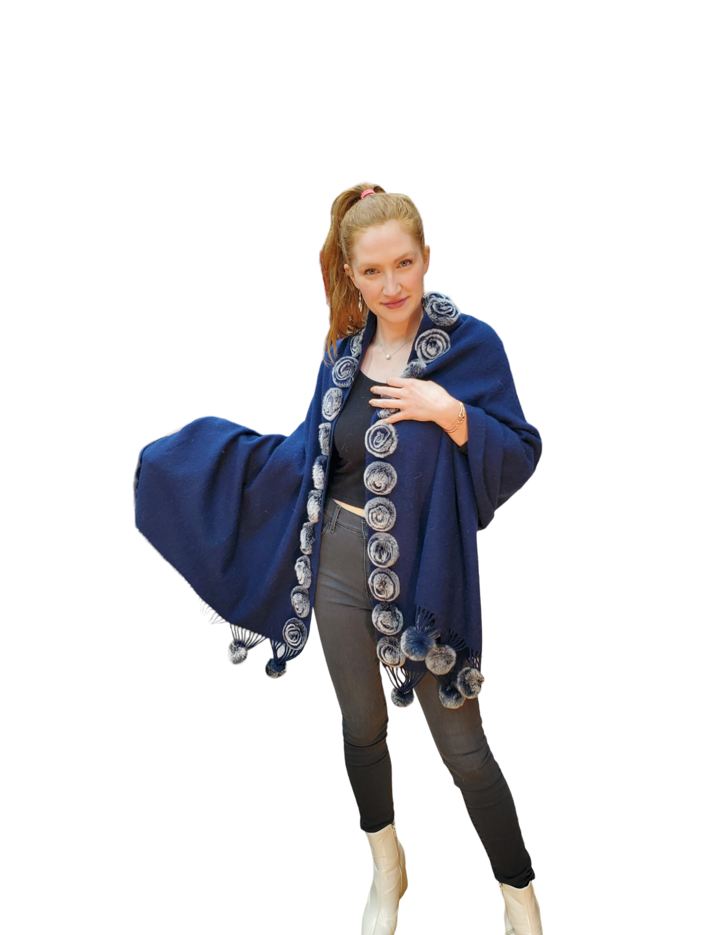 Shawl Style 4031 Navy Blue