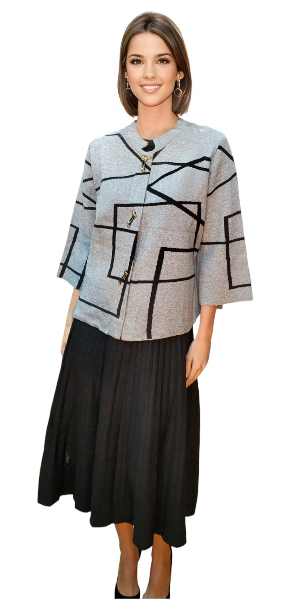 Sweater Style 892 Gray Black