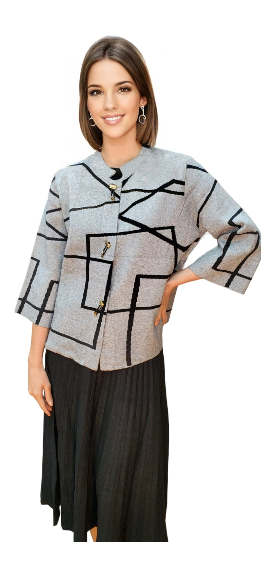 Sweater Style 892 Gray Black