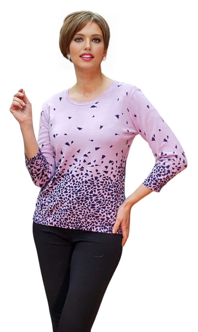 Sweater Style 9006144 Lilac Print