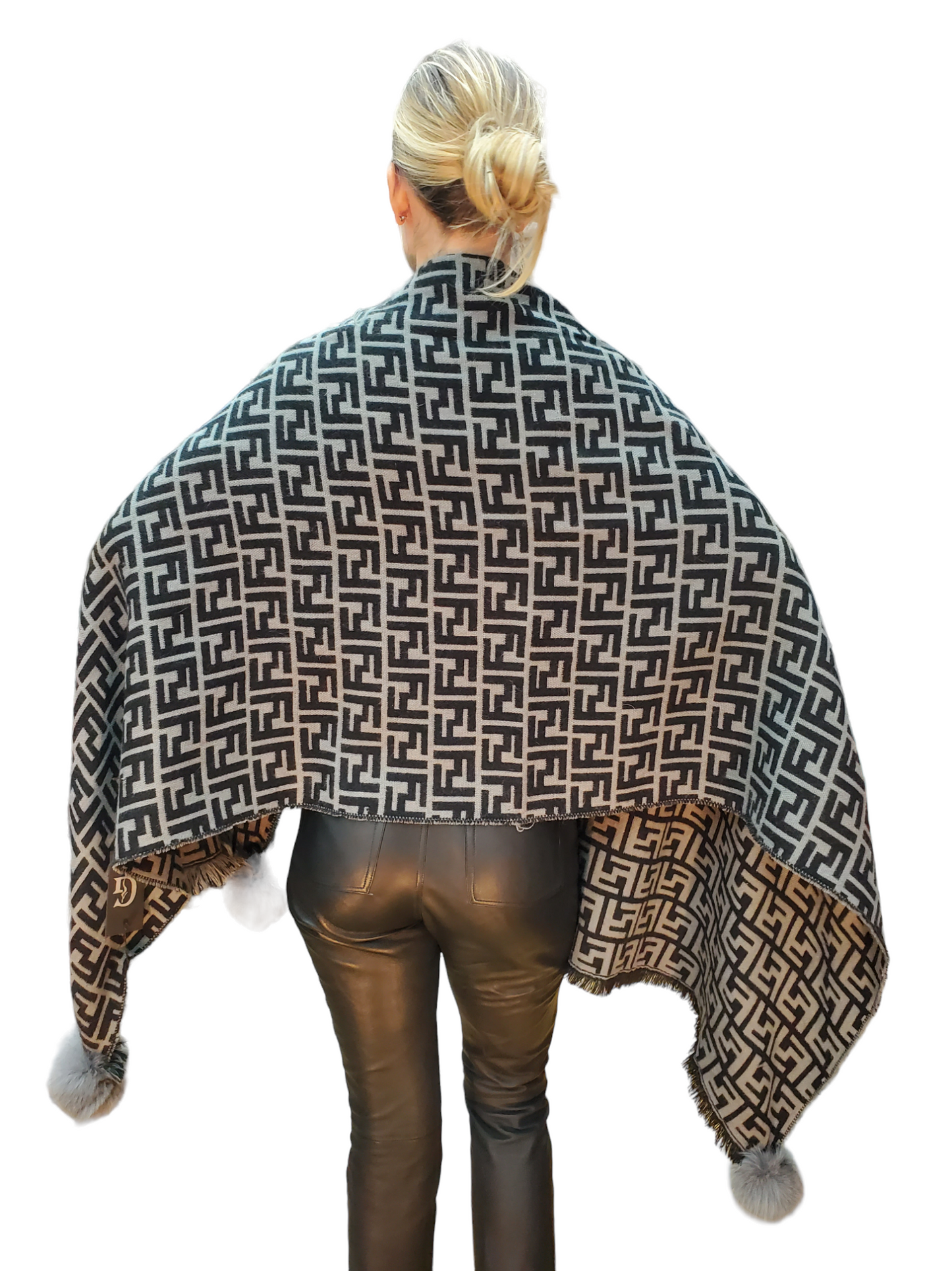 Shawl Style CL2021005 Black Gray