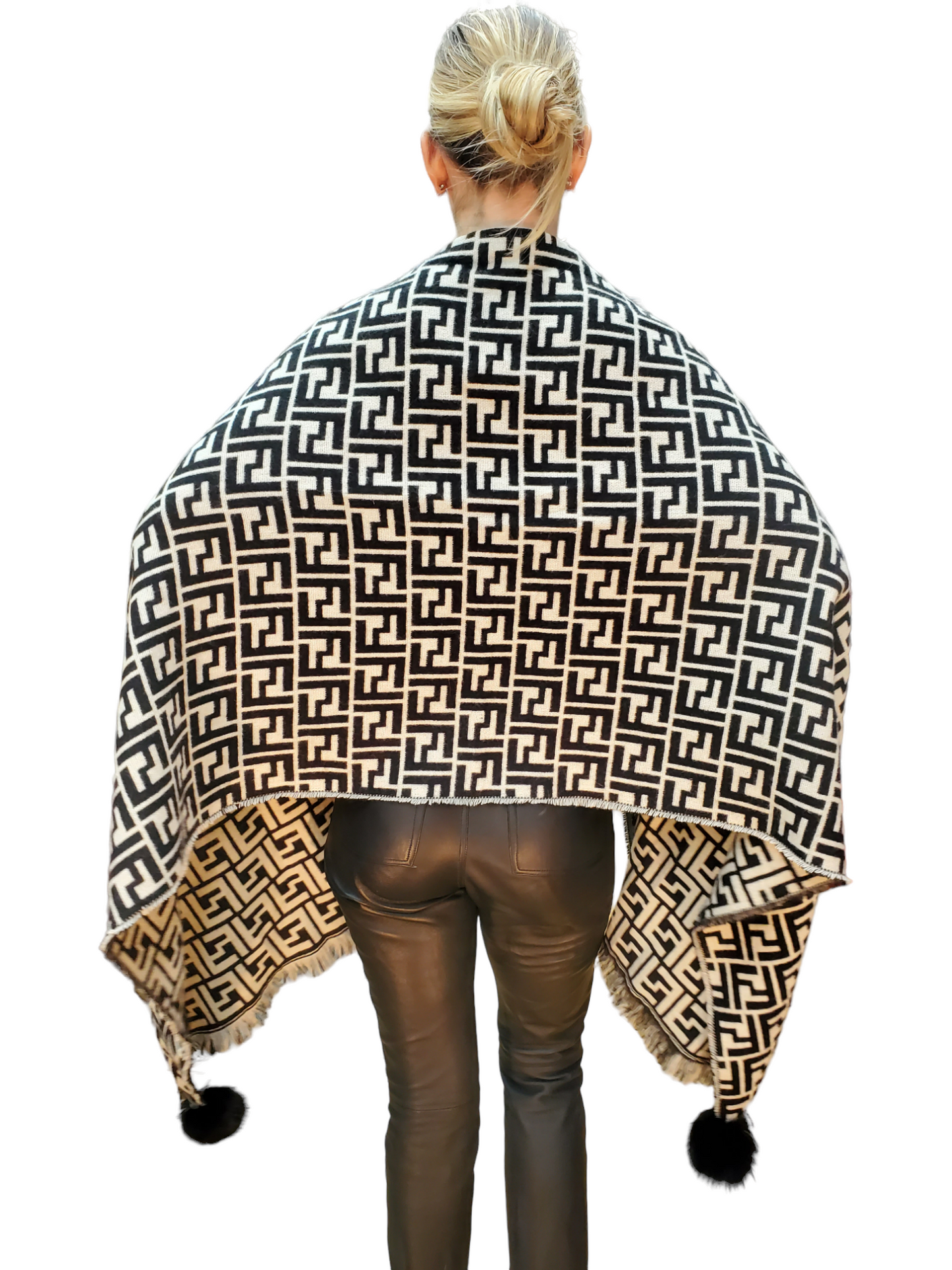 Shawl Style CL2021007 Black White