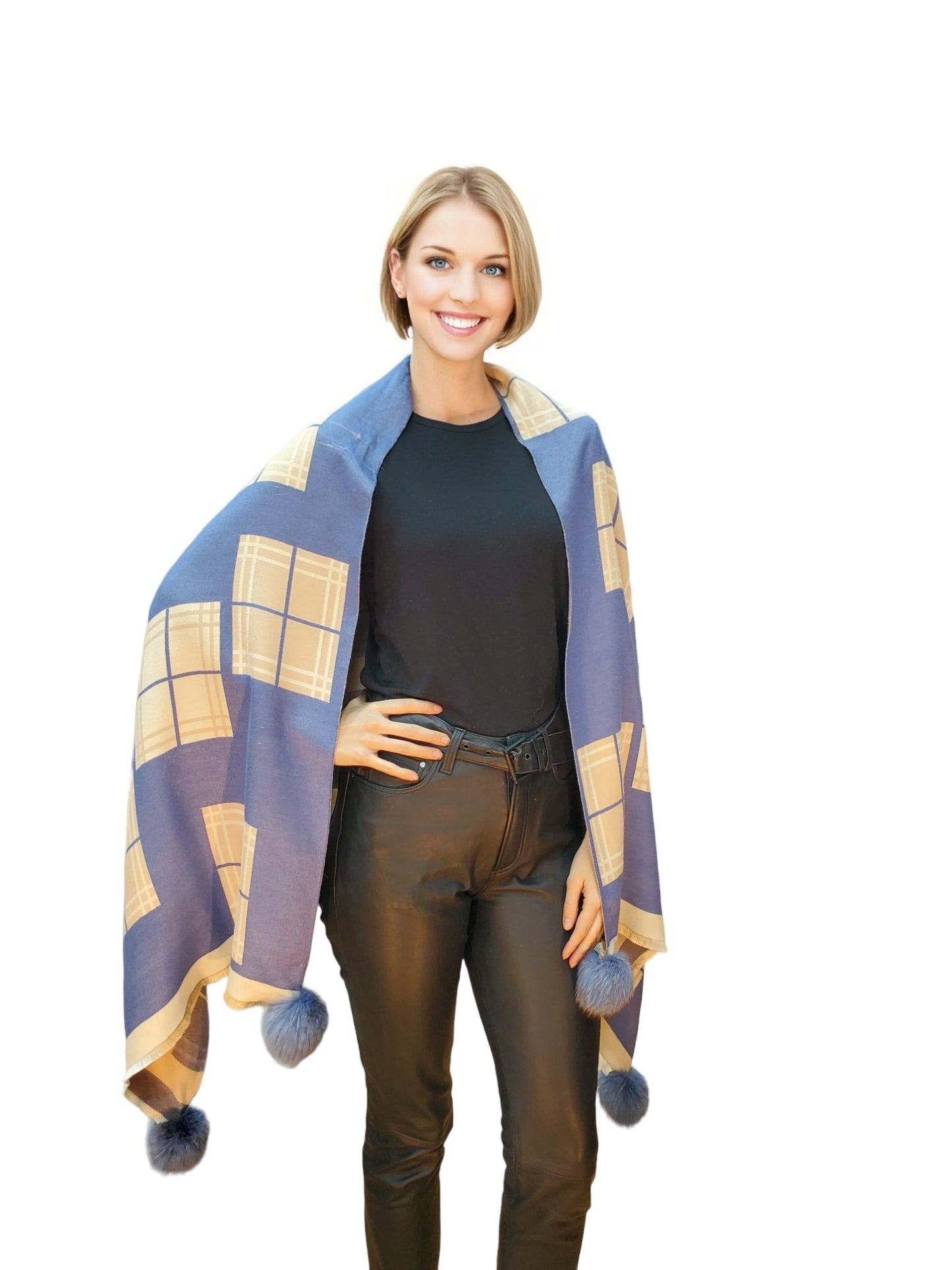 Shawl Style CL2021008 Blue