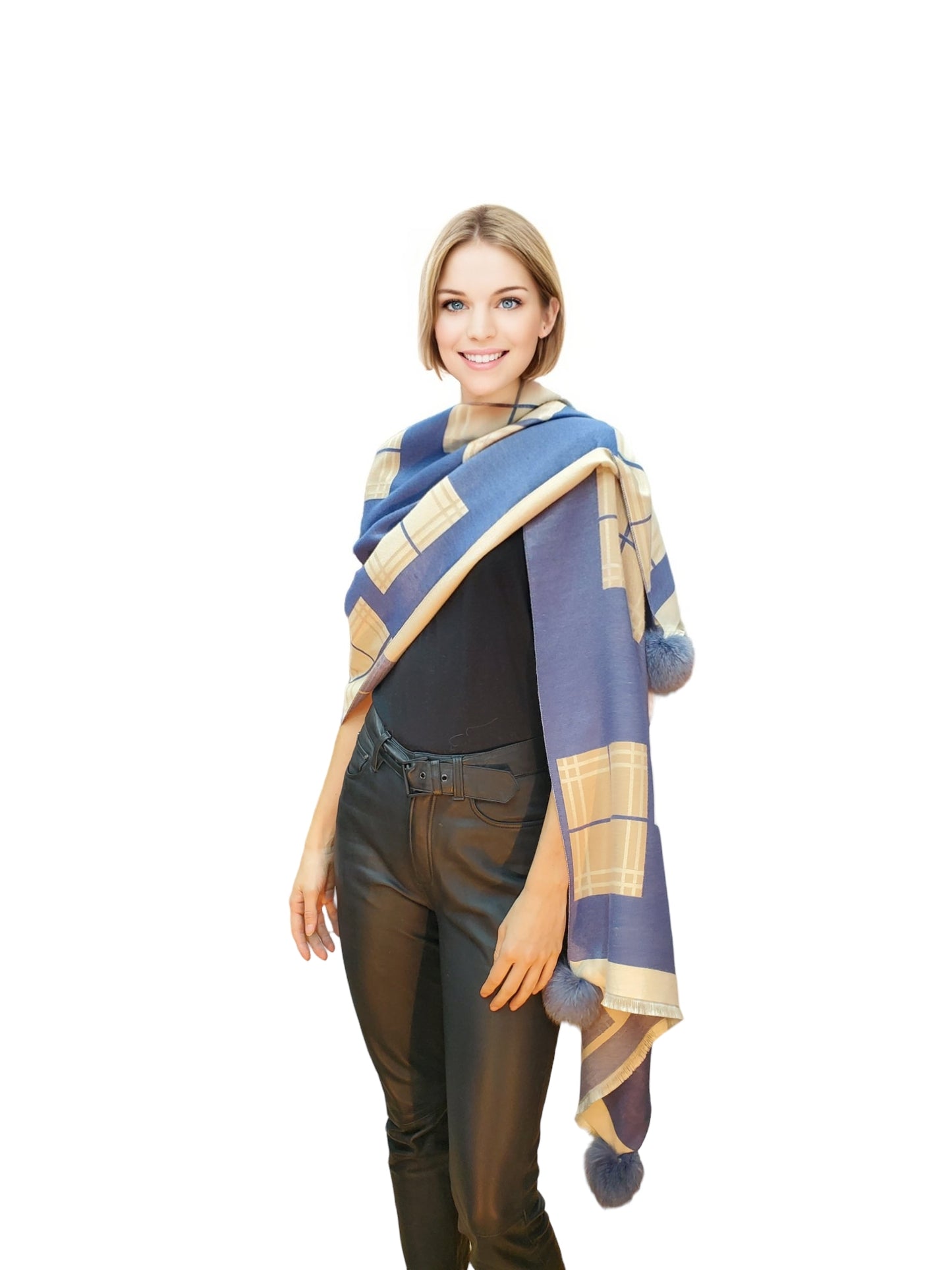 Shawl Style CL2021008 Blue