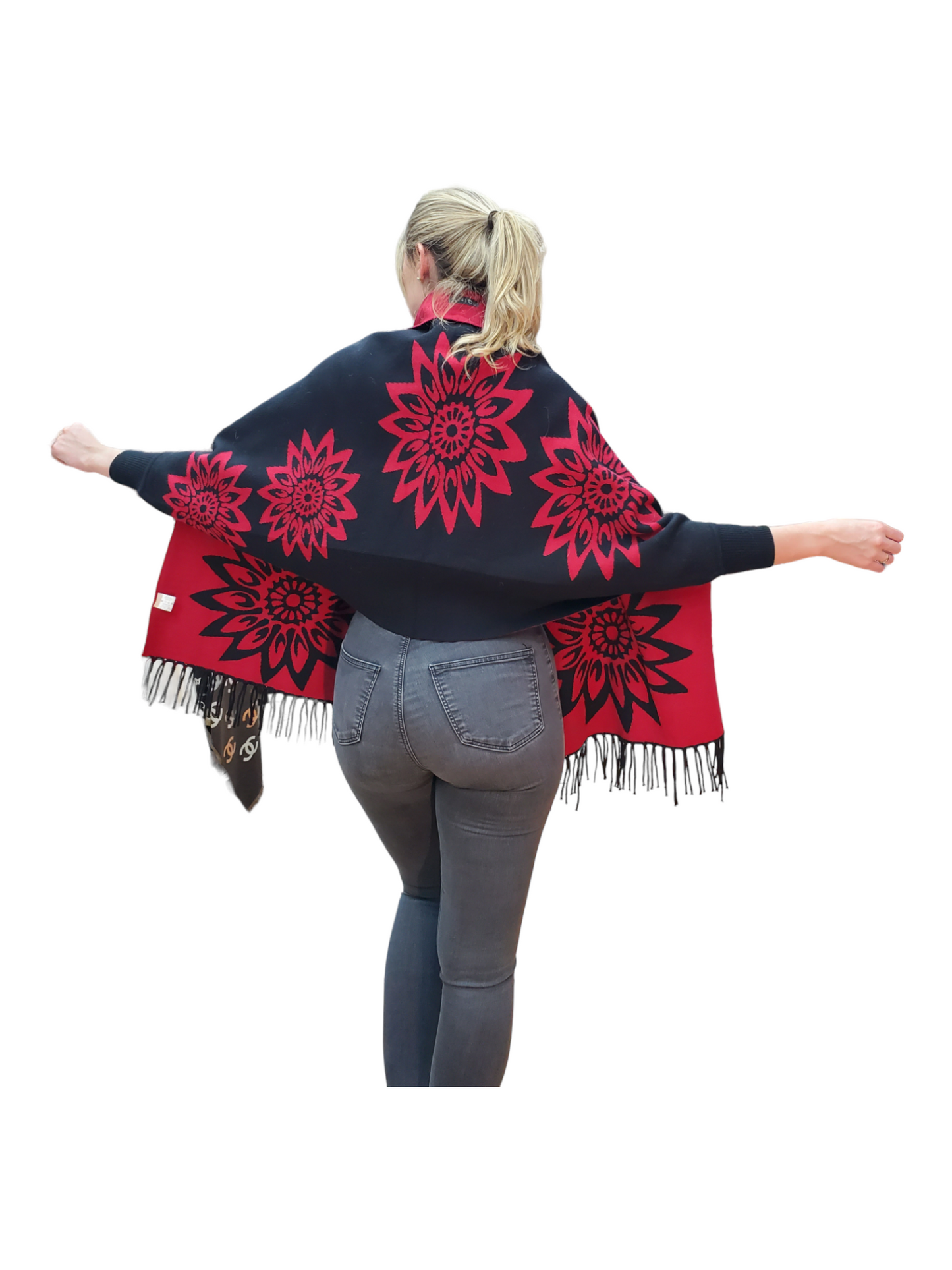 Shawl Style CL2021019 Black Red