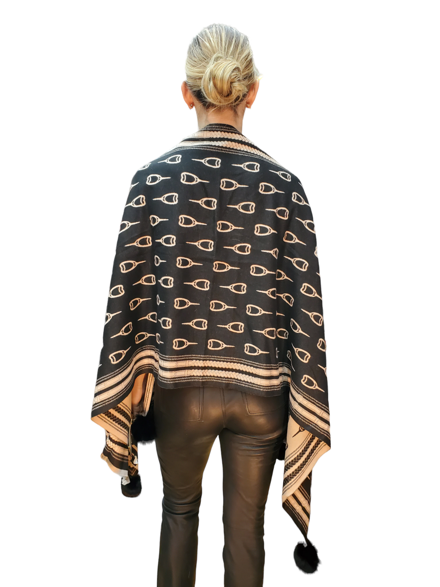 Shawl Style CL2021060 Black Camel