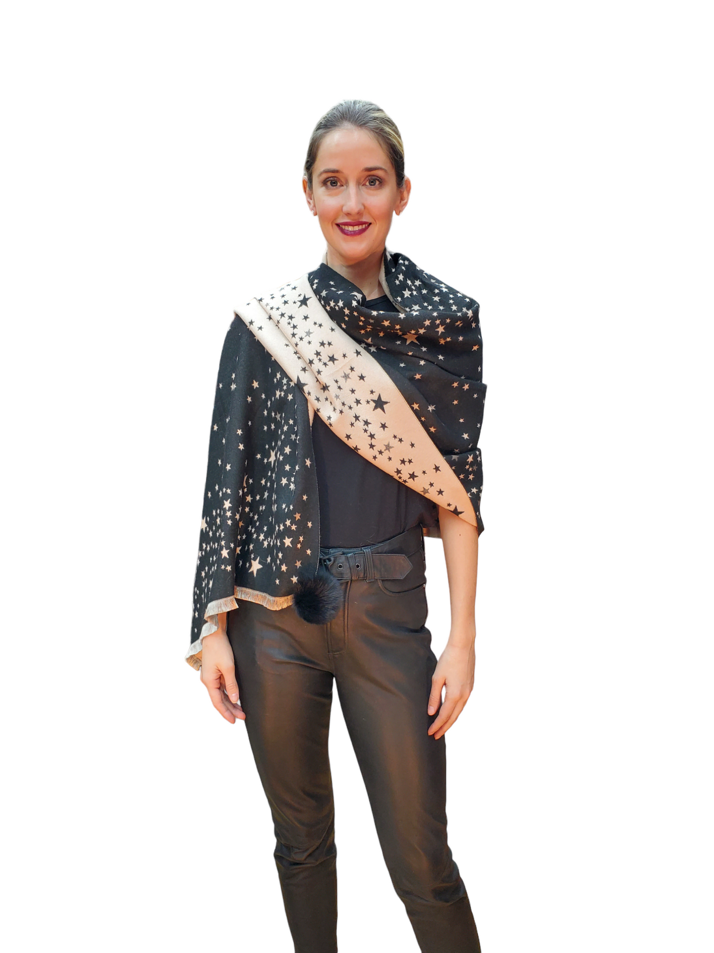 Shawl Style CL2021063 Black Gray