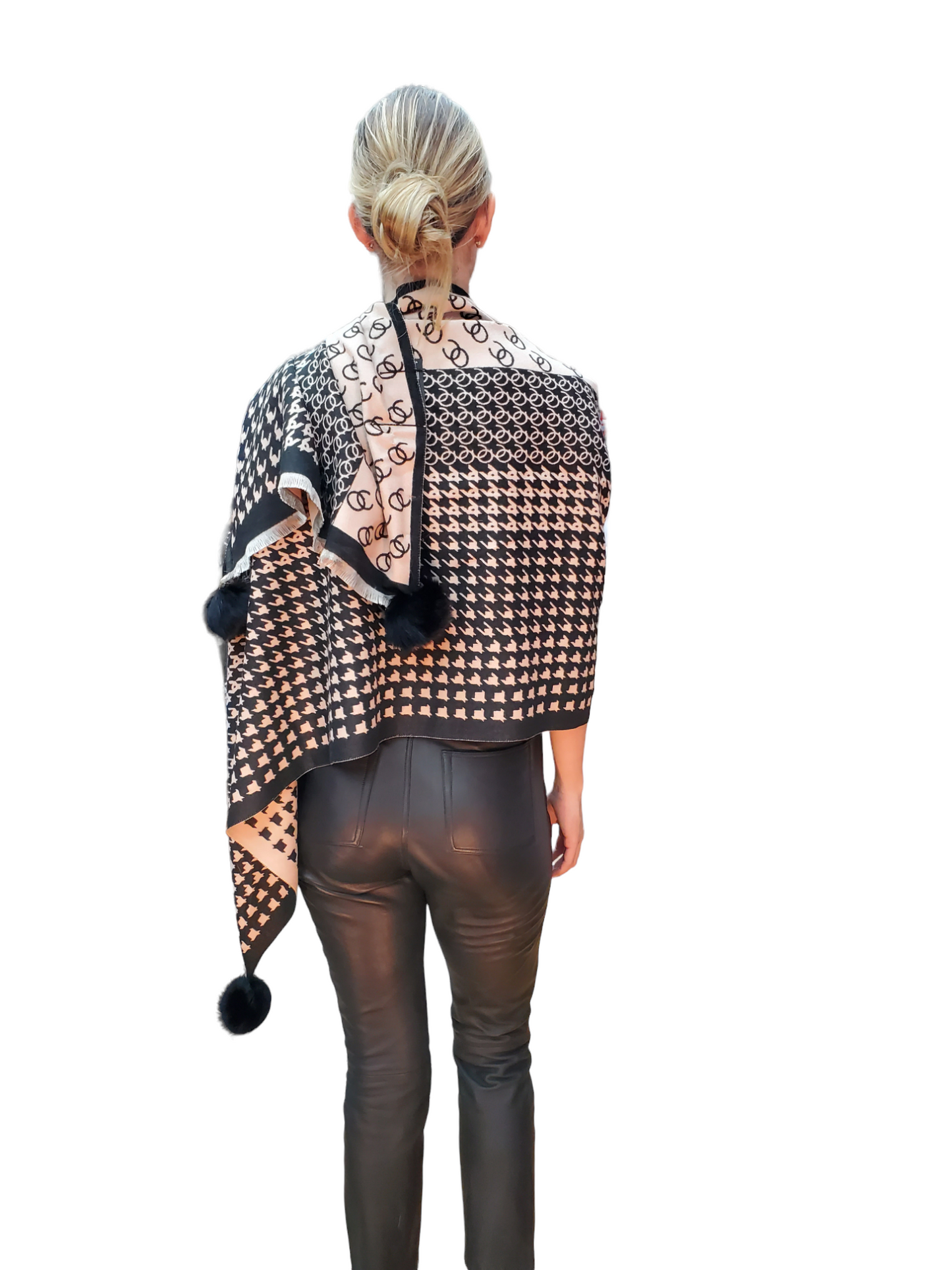 Shawl Style CL2021066 Black Camel