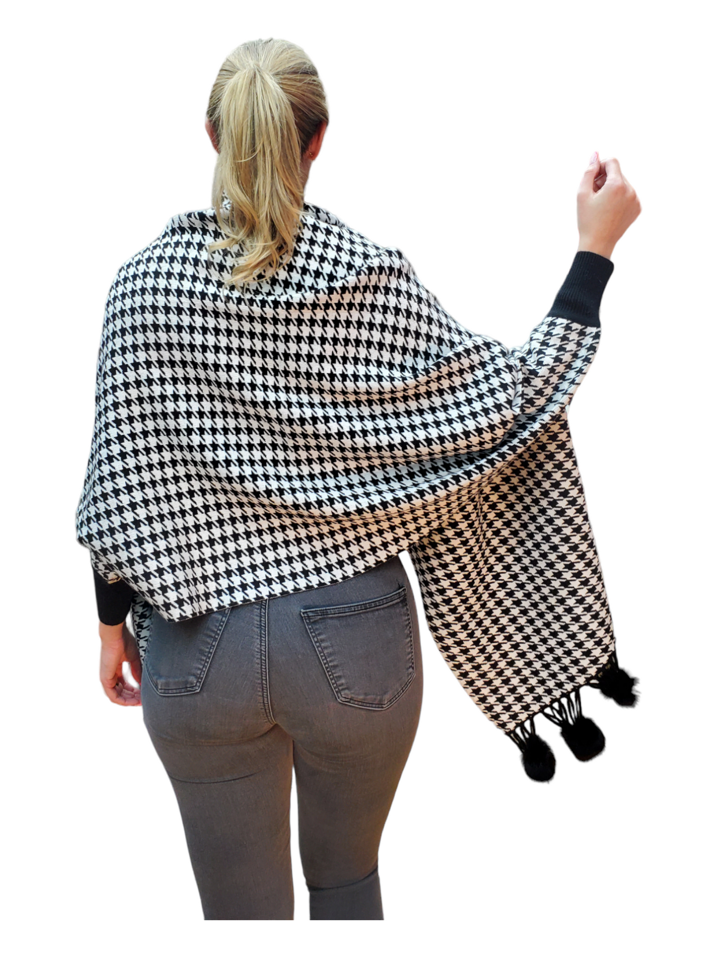 Shawl Style CL2021088 Black White