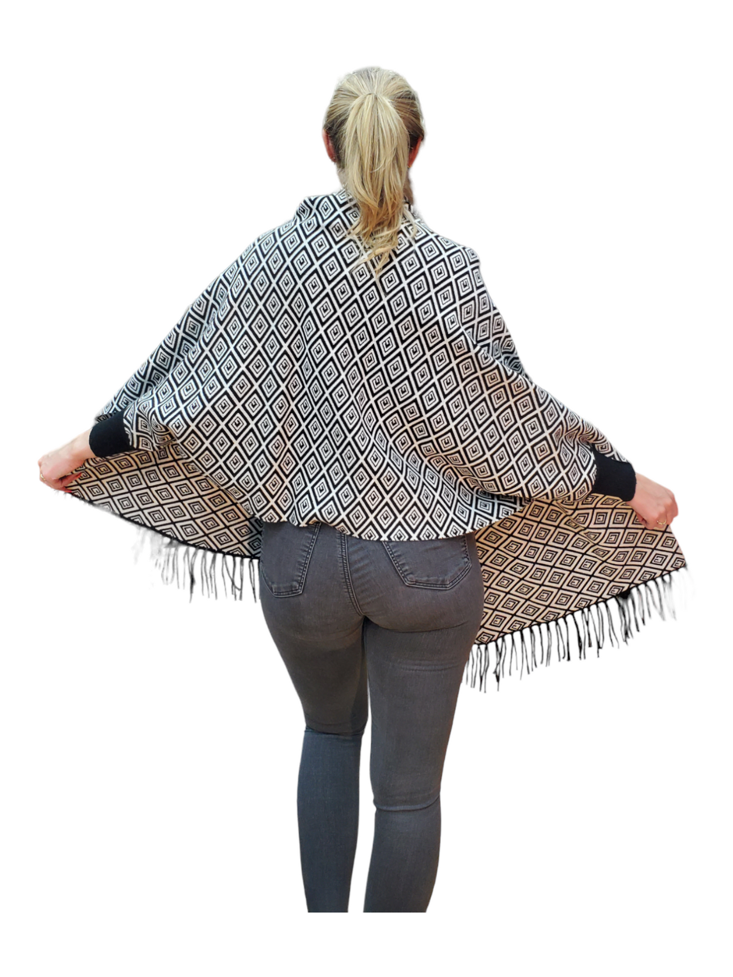 Shawl Style CL2021092 Black White