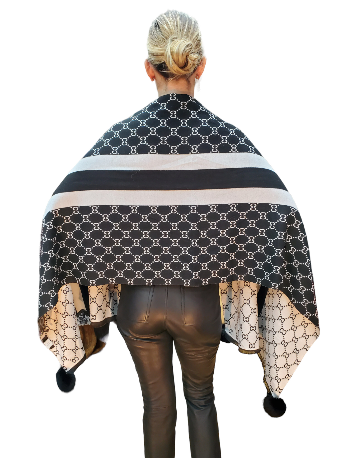 Shawl Style CL2021100 Black Gray