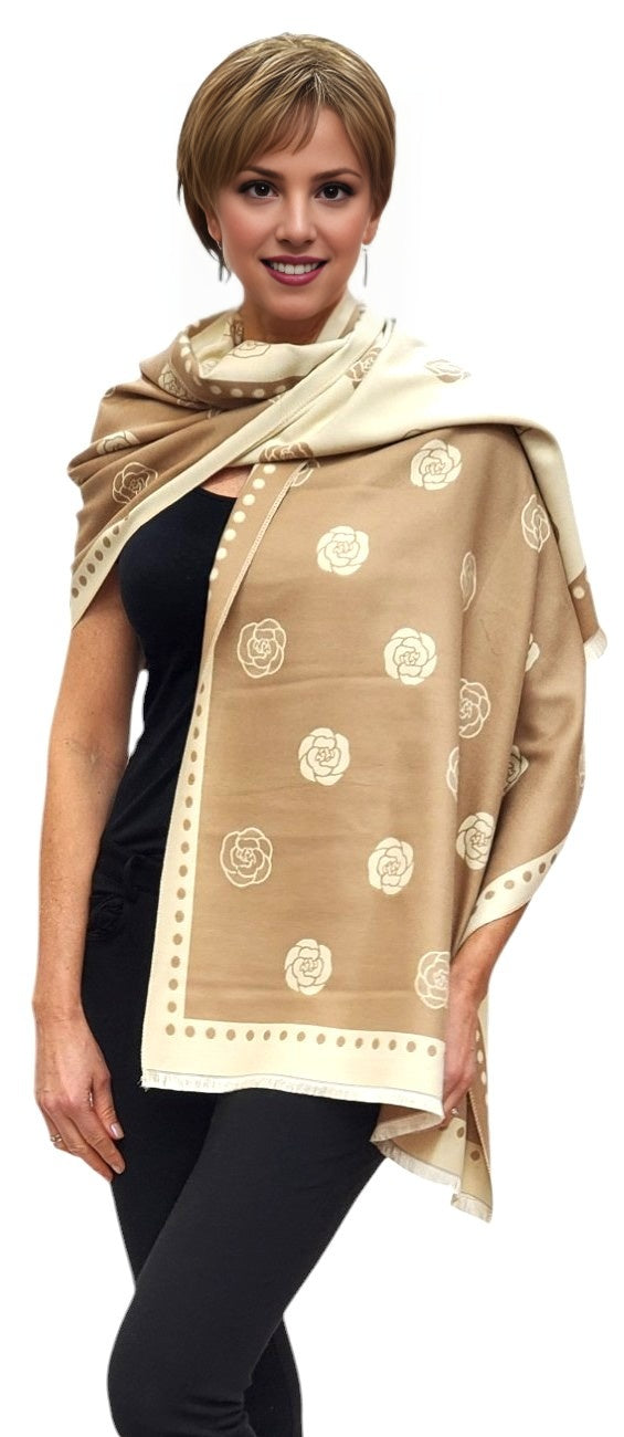 Shawl Style CLW306 Camel