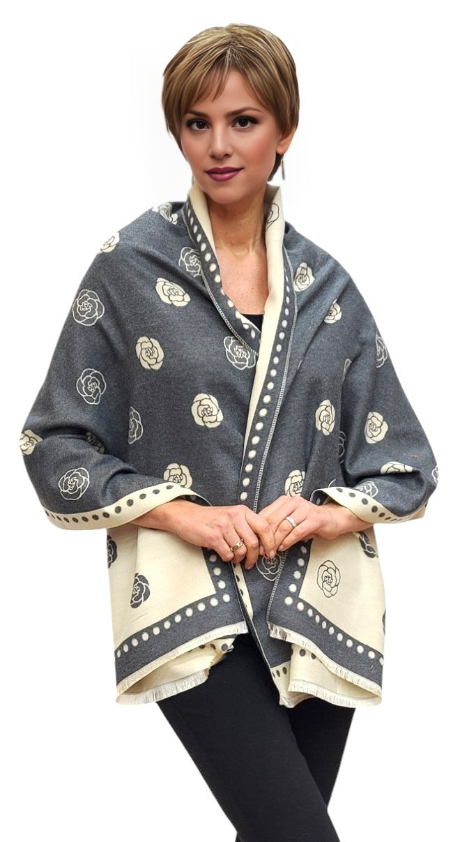 Shawl Style CLW306 Gray