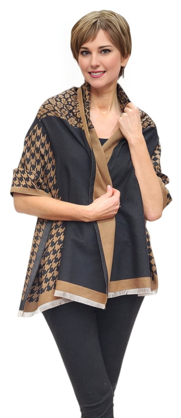 Shawl Style CLW313 Brown