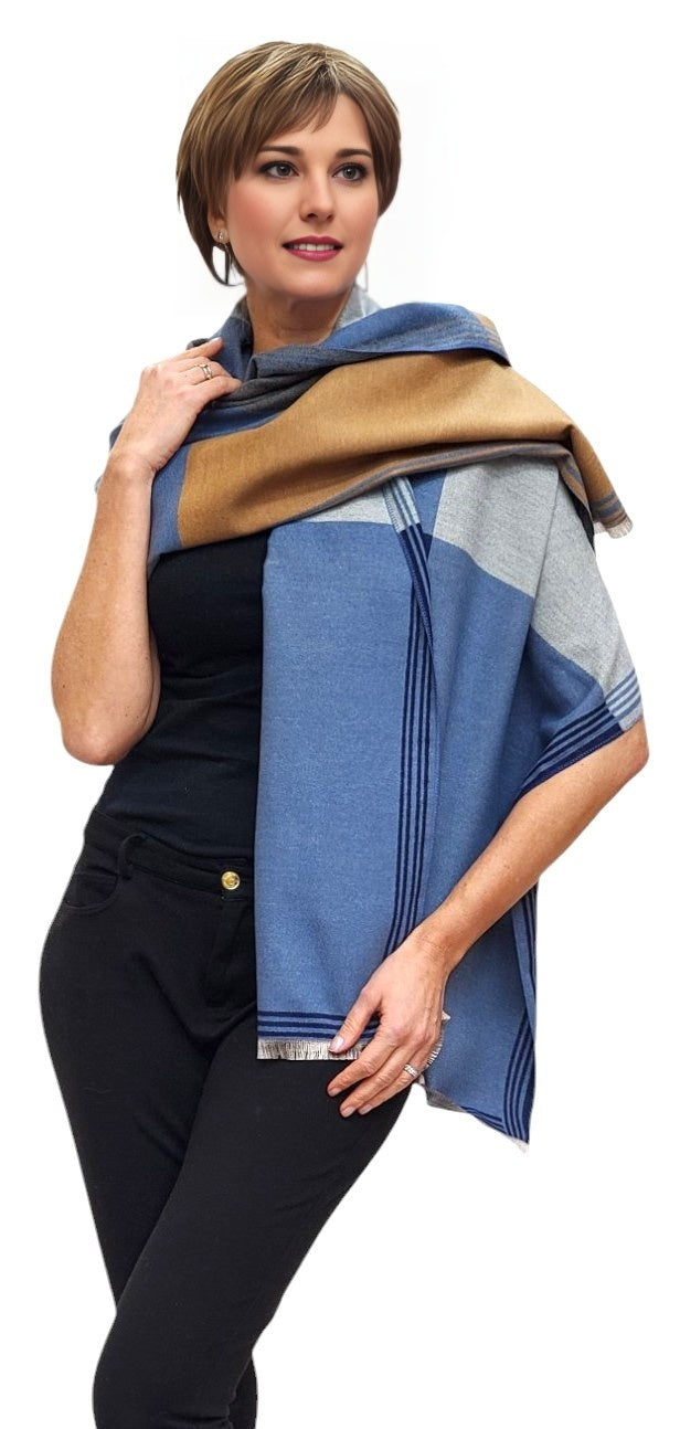 Shawl Style CLW316 Blue