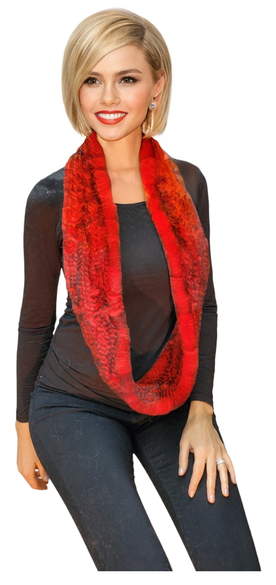 Scarf Style HL30431 Red Black