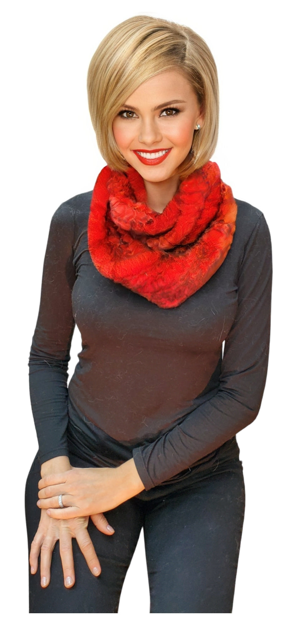 Scarf Style HL30431 Red Black
