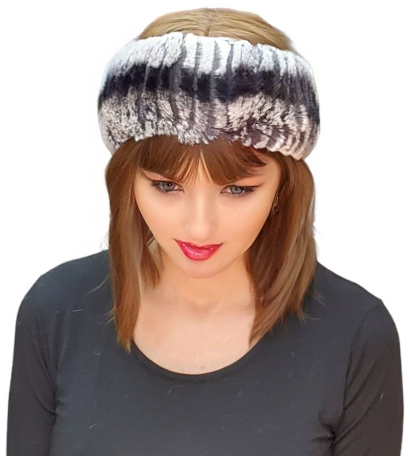Headband Style HL30444 Chinchilla Black