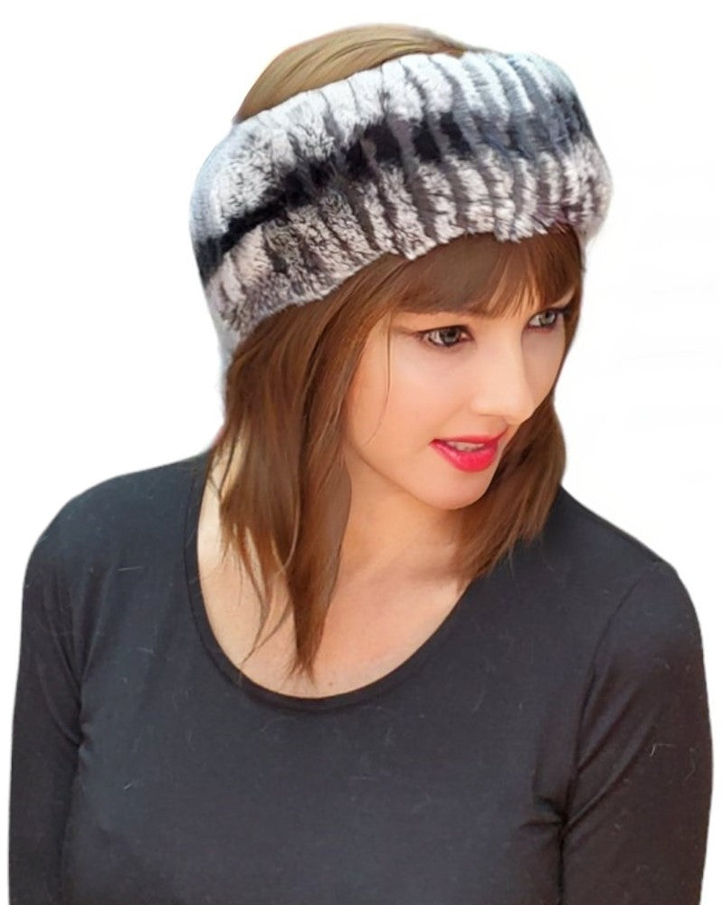 Headband Style HL30444 Chinchilla Black