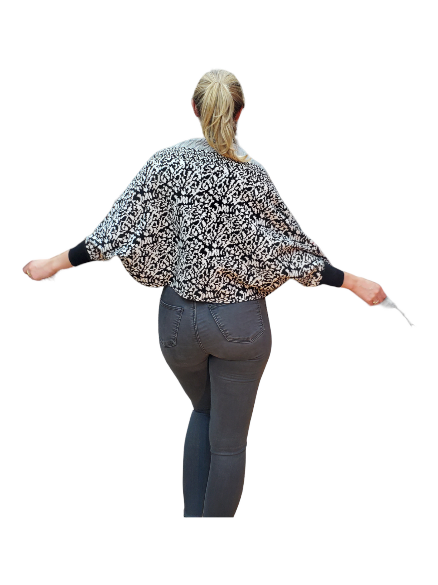 Shawl Style PJ-028 Black White