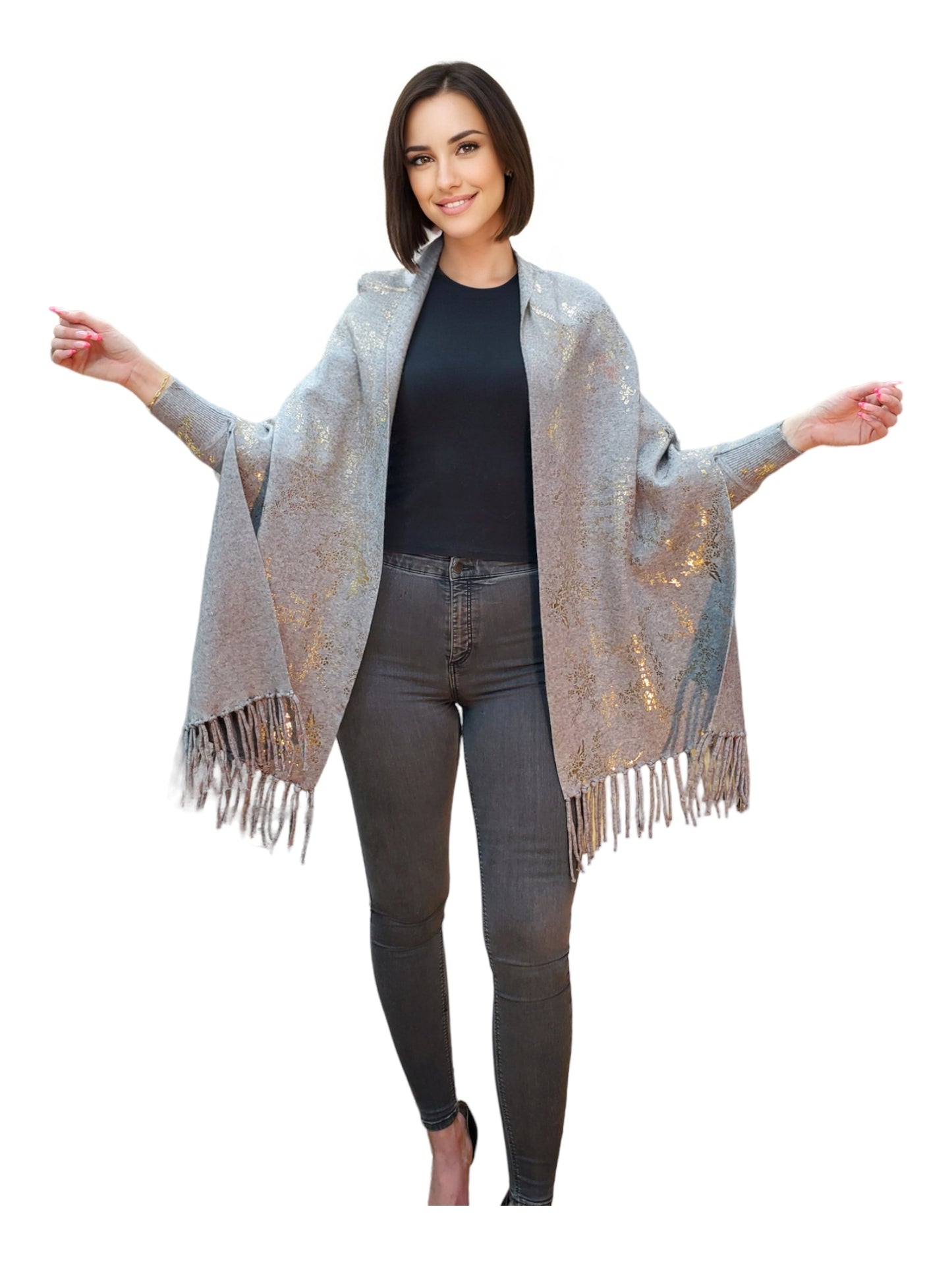Shawl Style PJ-030 Gray