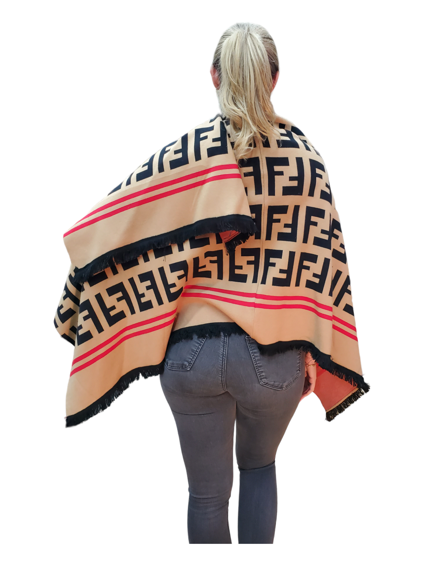 Shawl Style PJ-040 Black Camel
