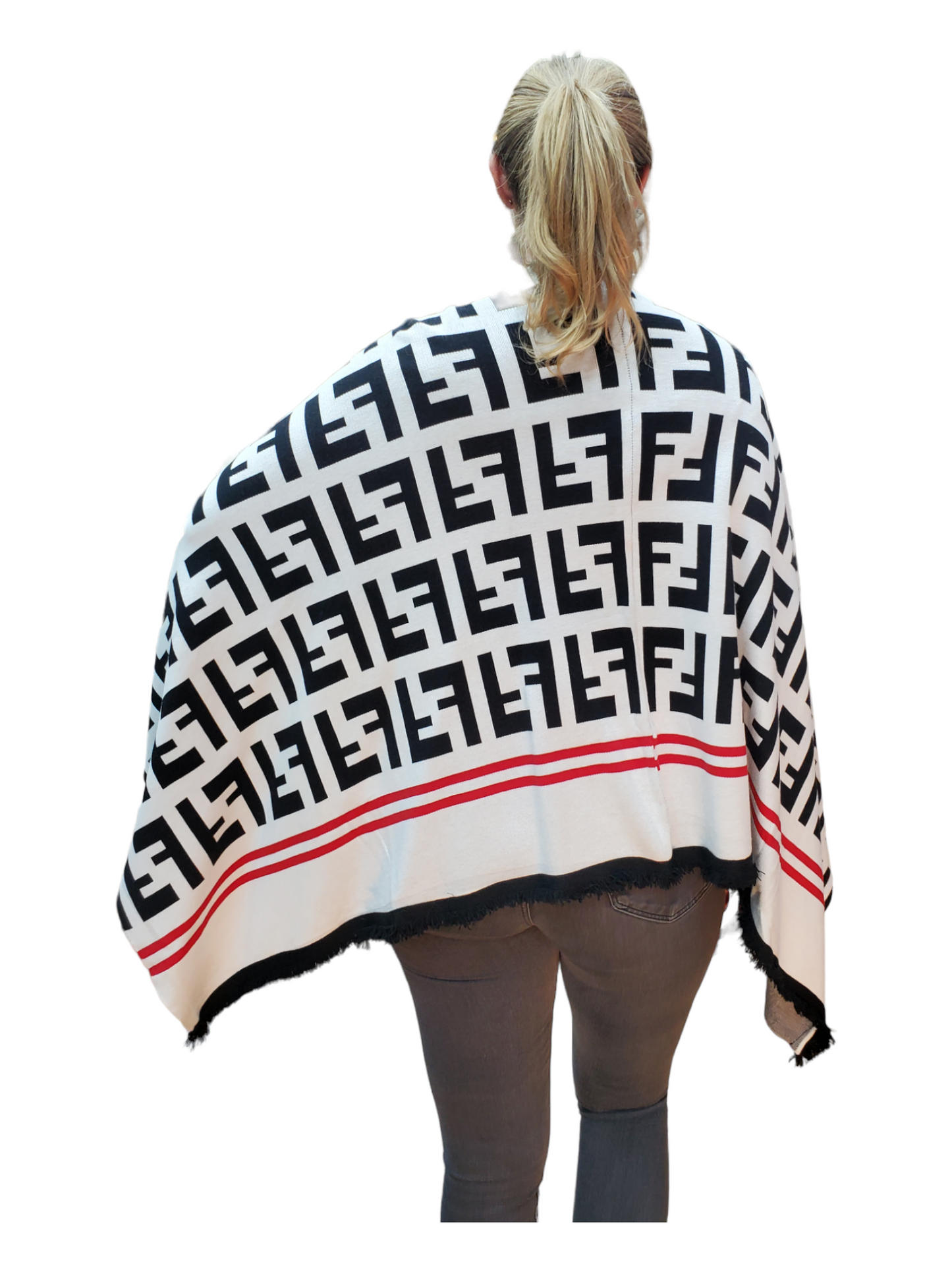 Shawl Style PJ-040 Black White