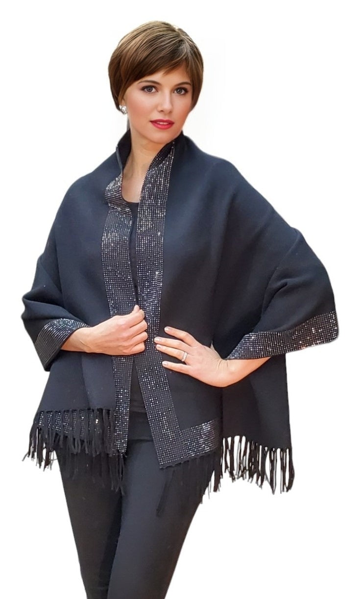 Shawl Style RS-06-NS Black Black