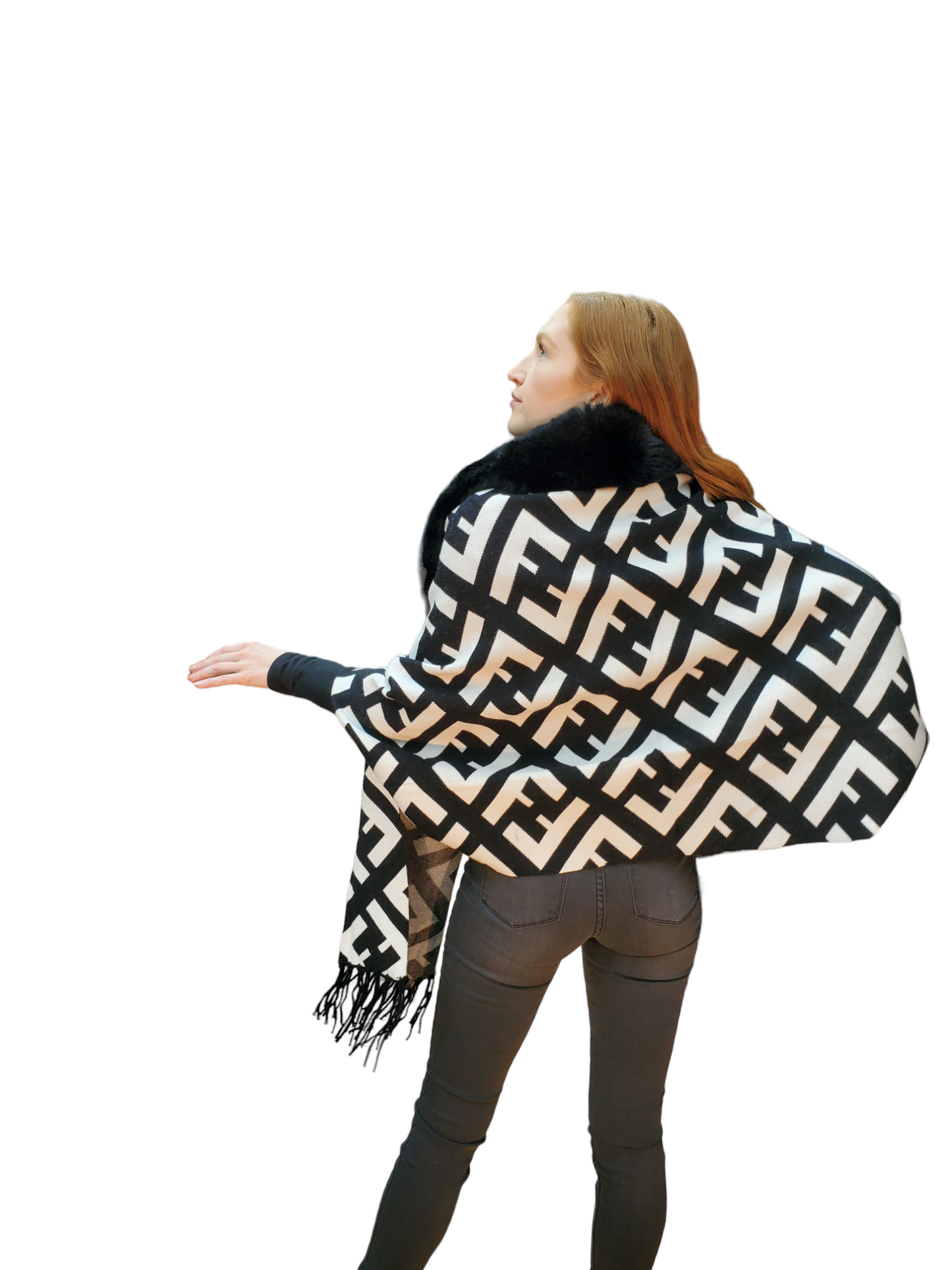 Shawl Style SW501F Black White