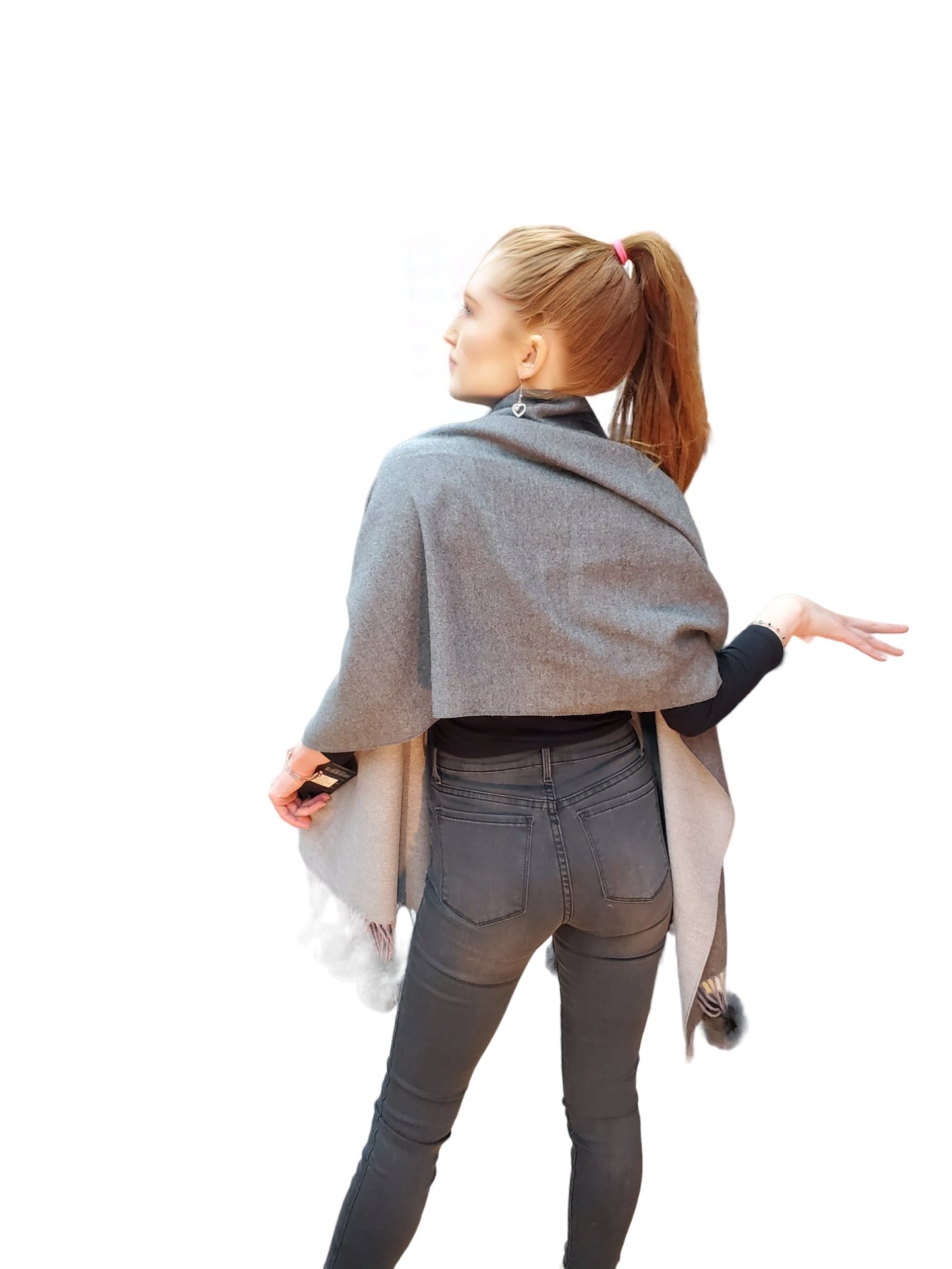 Shawl Style TNY546 Gray