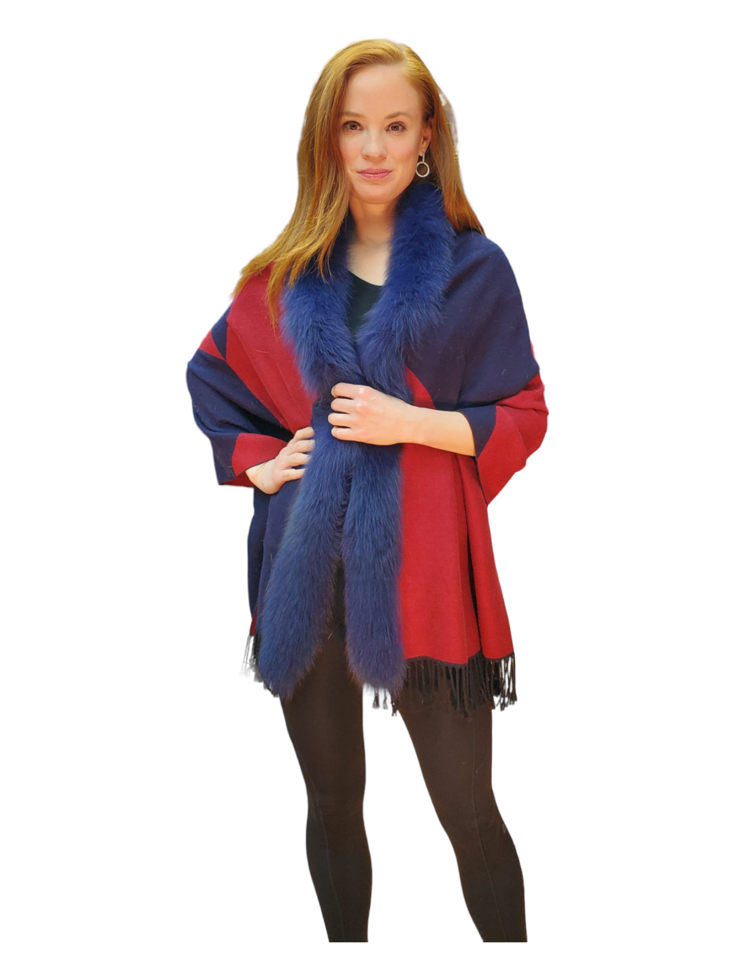 Shawl Style XJ Red Blue