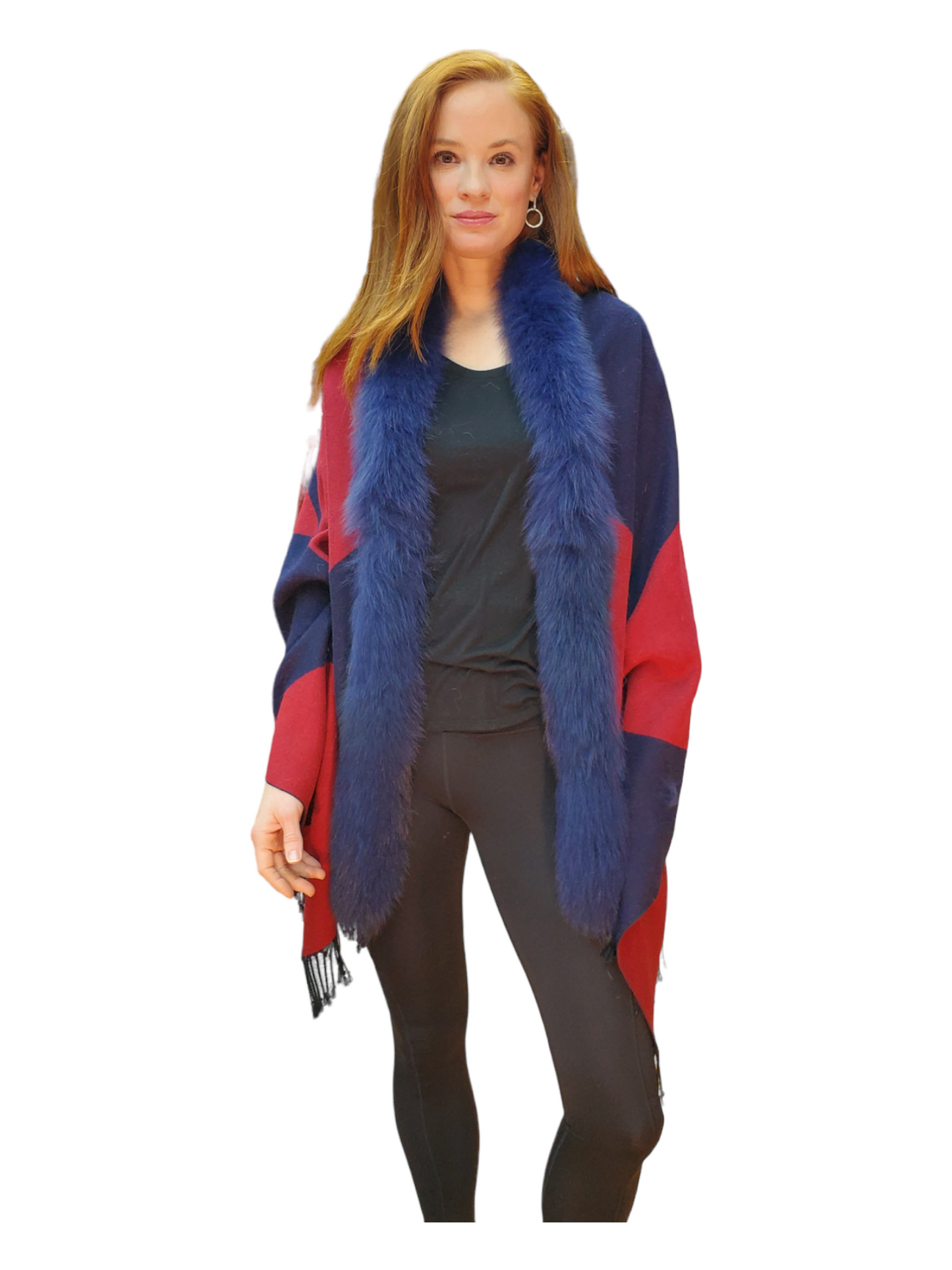 Shawl Style XJ Red Blue