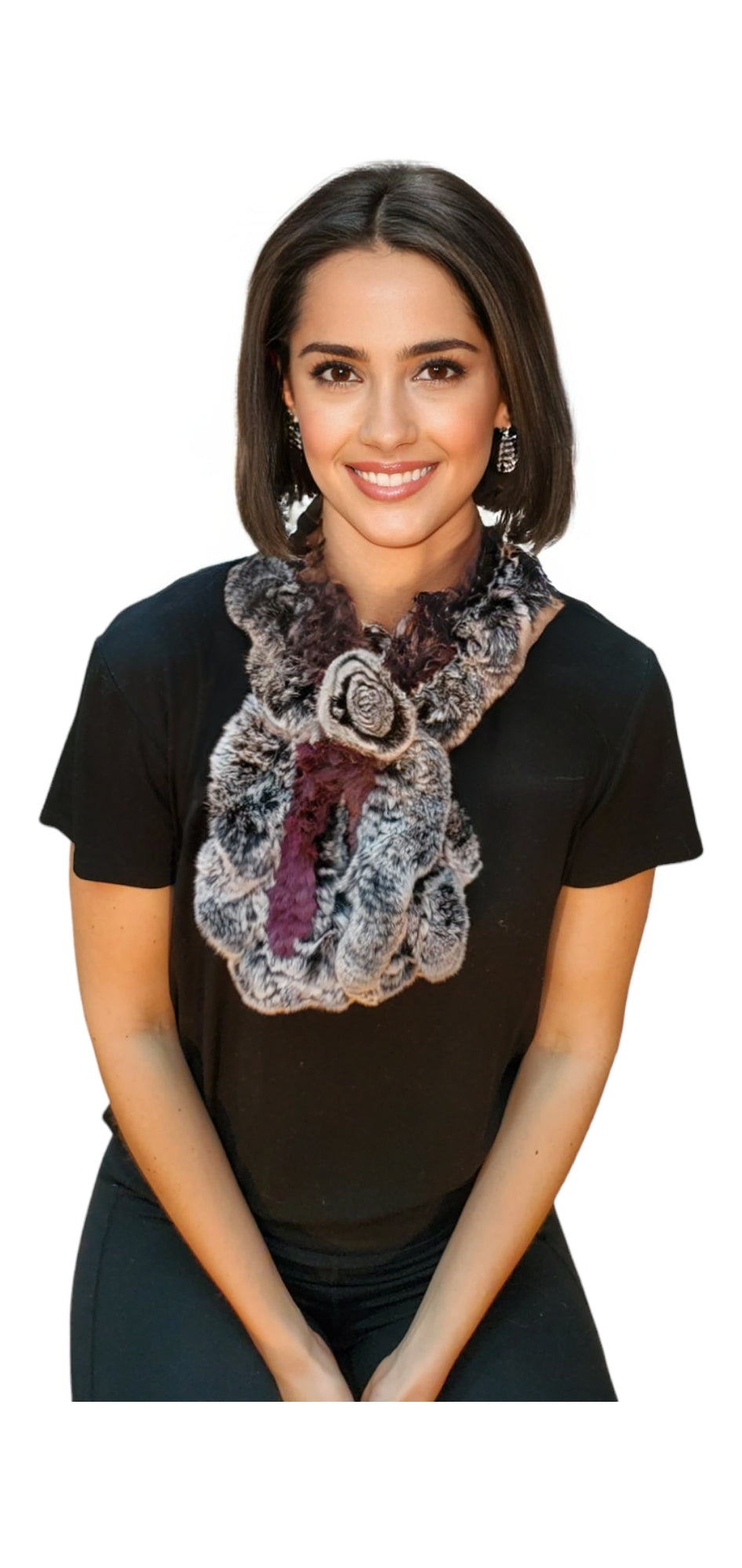 Scarf Style 002R Purple Chinchilla