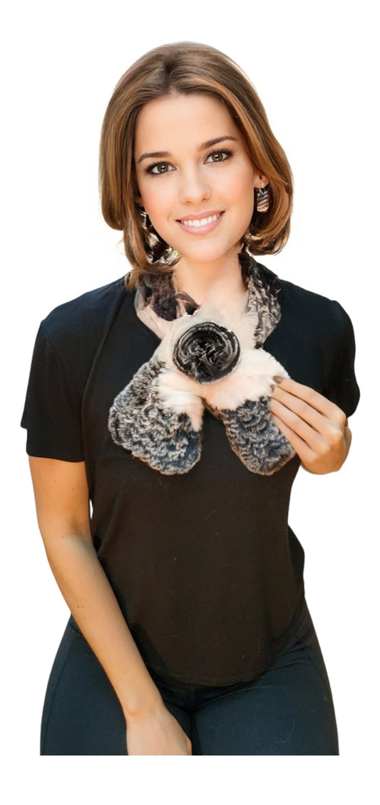 Scarf Style 005R Chinchilla White