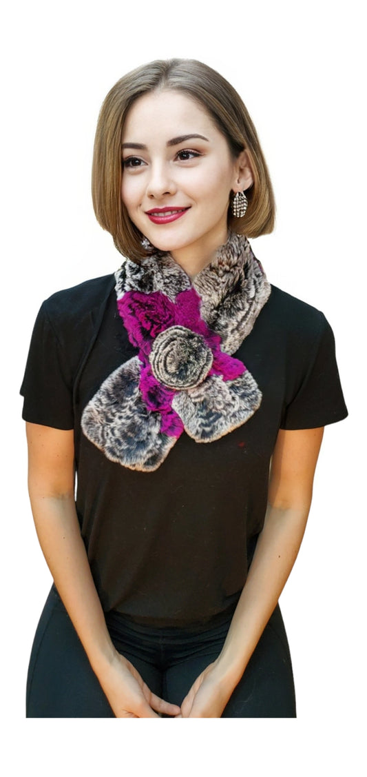 Scarf Style 005R Purple Chinchilla