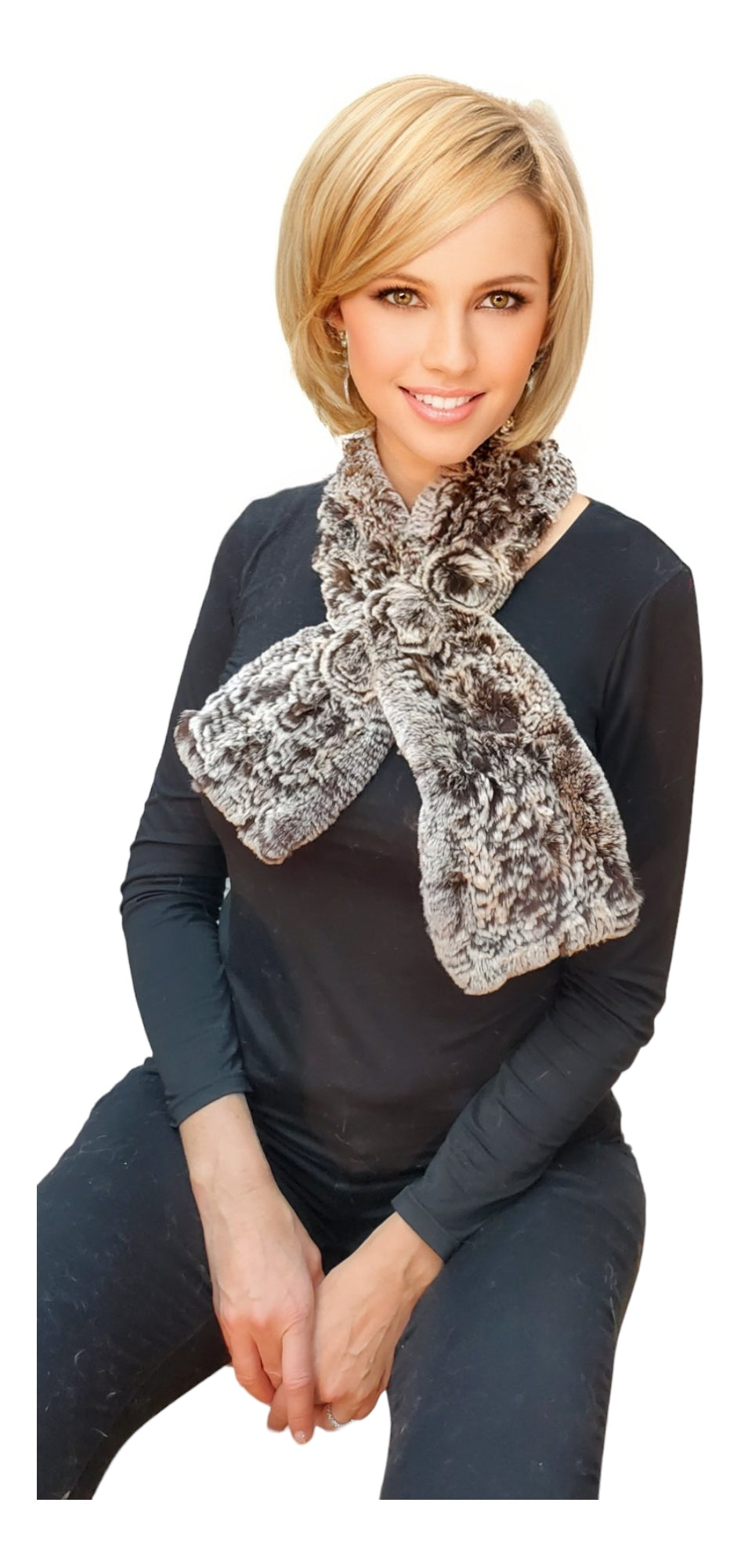 Scarf Style 007R Brown Snowtop