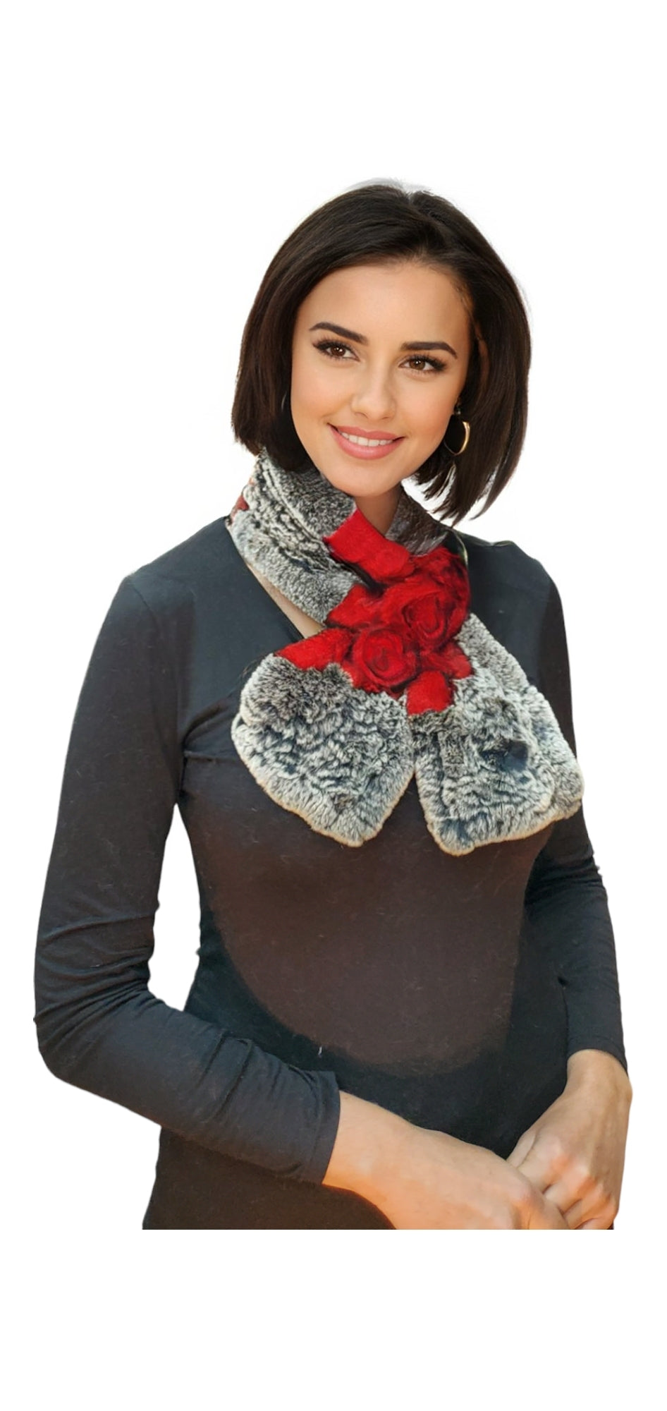 Scarf Style 007R Red Chinchilla