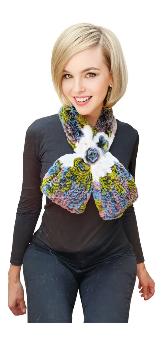 Scarf Style 007R White Multi