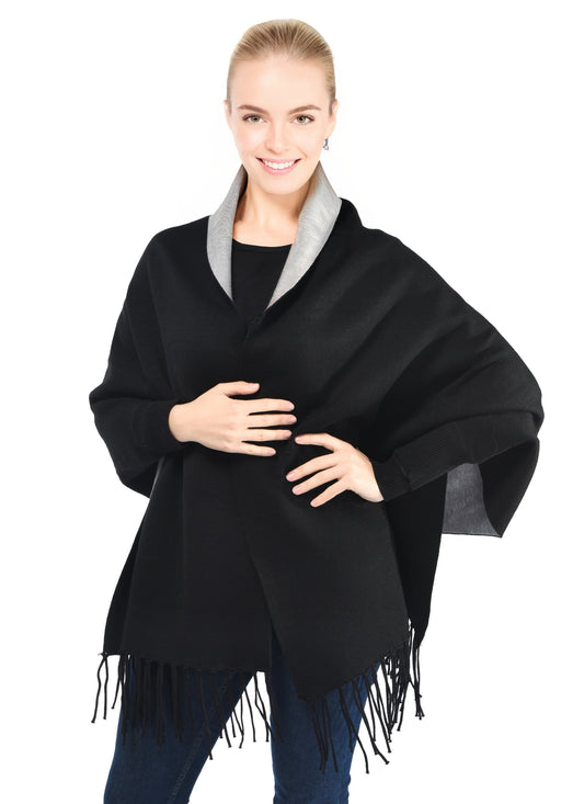 Shawl Style 11 Black Gray
