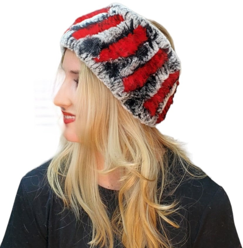 Headband Style 138R Red Chinchilla