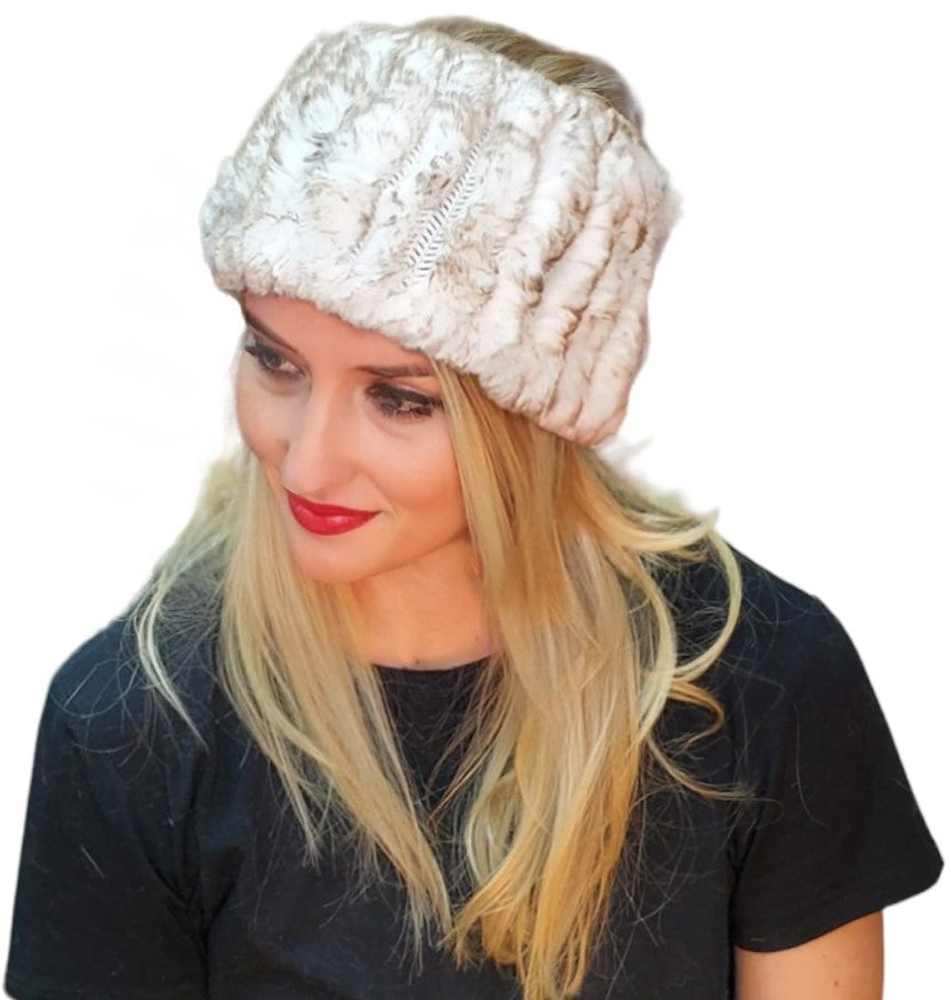 Headband Style 138R White Brown Top